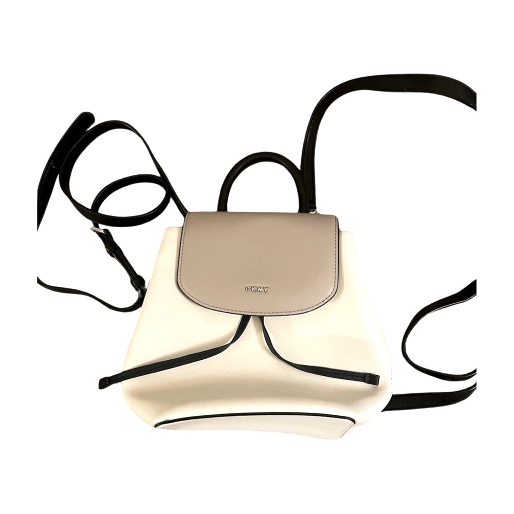 DKNY White and Gray convertible backpack bag